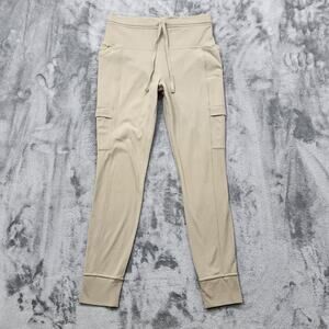 Athleta Leggings Womens M Tan Salutation Cargo Tight Cuffed Hem Jogger Workout